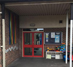 3. Mirror oneway 20 solar privacy film to all glazing. Hadrian Primary School - Wallsend
