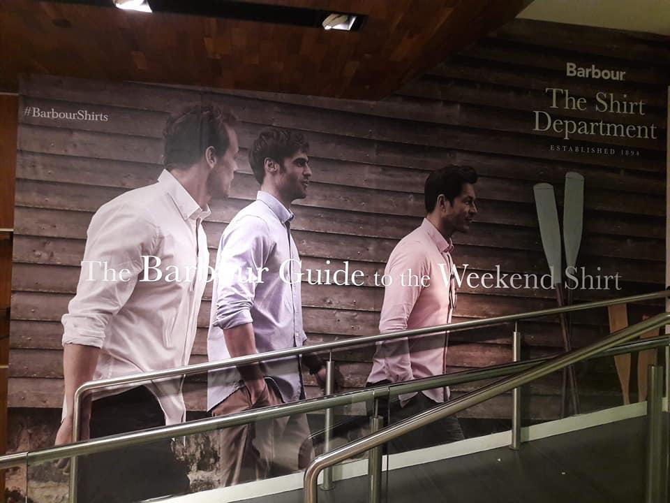 2. Digital printed vinyls  - Barbour in Fenwicks