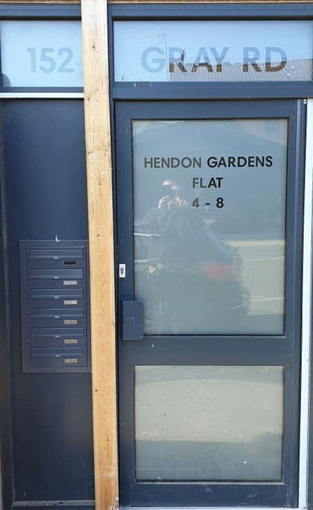 2. Privacy etch frost cut to clients specifications - Hendon Gardens - AFTER