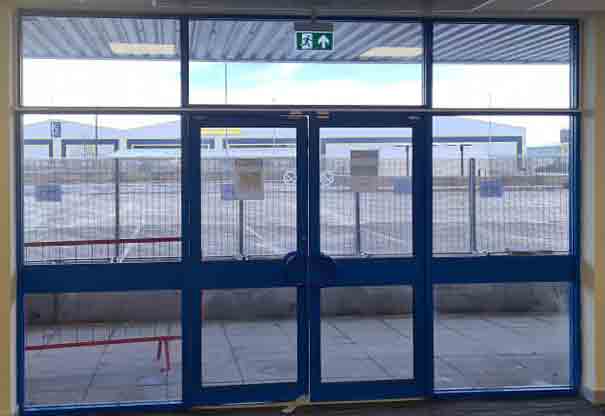 5.1 Homepage Image - Removed internal and external digital prints and installed internal clear 175 blast securityfilm at HMRC in Wincanton new border control unit