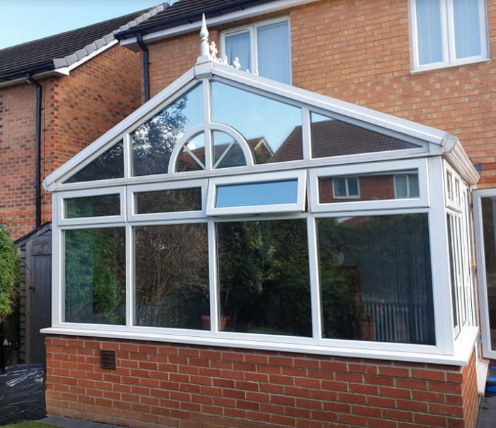 Conservatory with film applied