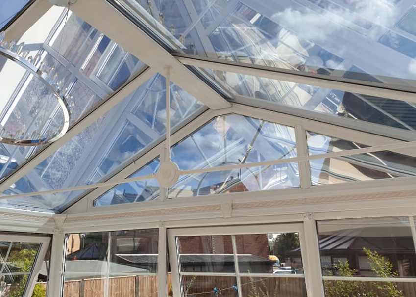Conservatory with film applied